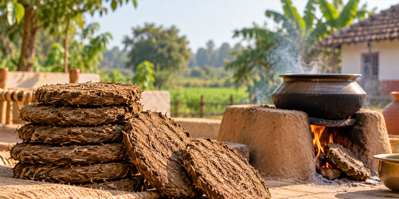 Cow Dung Cakes as a Traditional Fuel: Uses, Advantages and Limitations